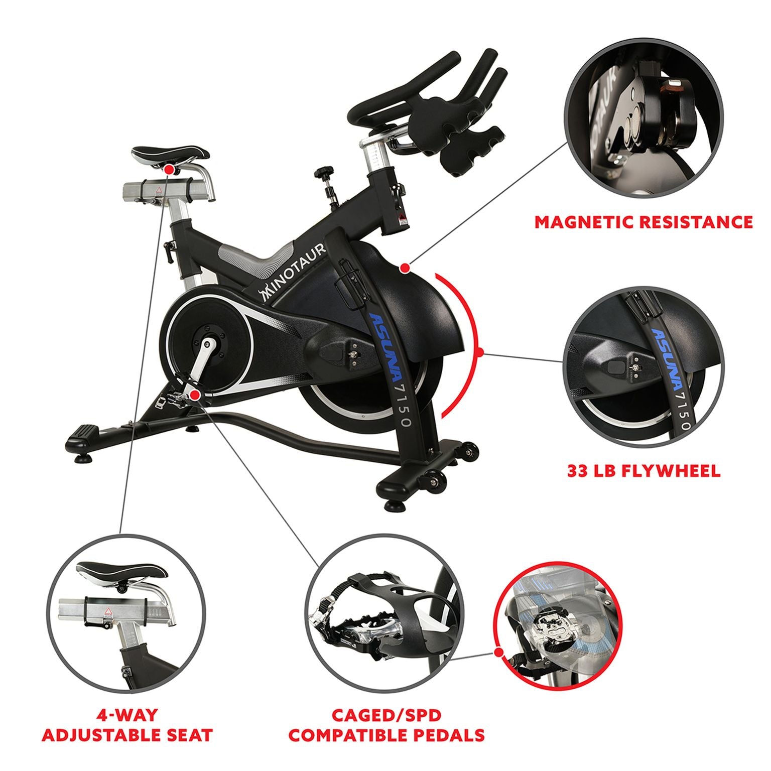 ASUNA Minotaur Magnetic Commercial Indoor Cycling Bike