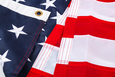 US Flag with Embroidered Stars
