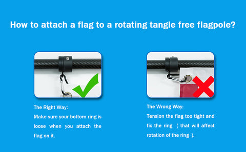 how to attach flag pole rings