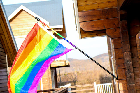 LGBTQ flag pole