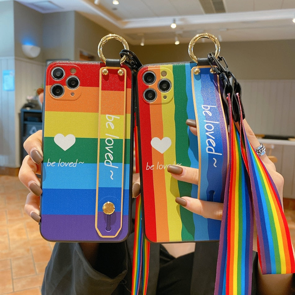 Rainbow Wristband Case For iPhone