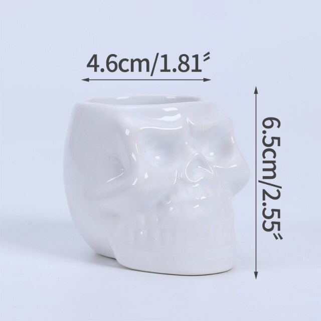 Skull Shape Ceramic Succulent Flower Pot