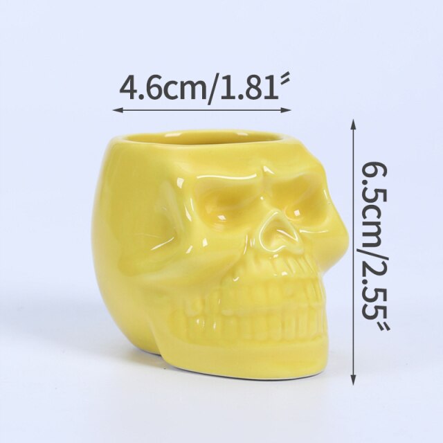 Skull Shape Ceramic Succulent Flower Pot