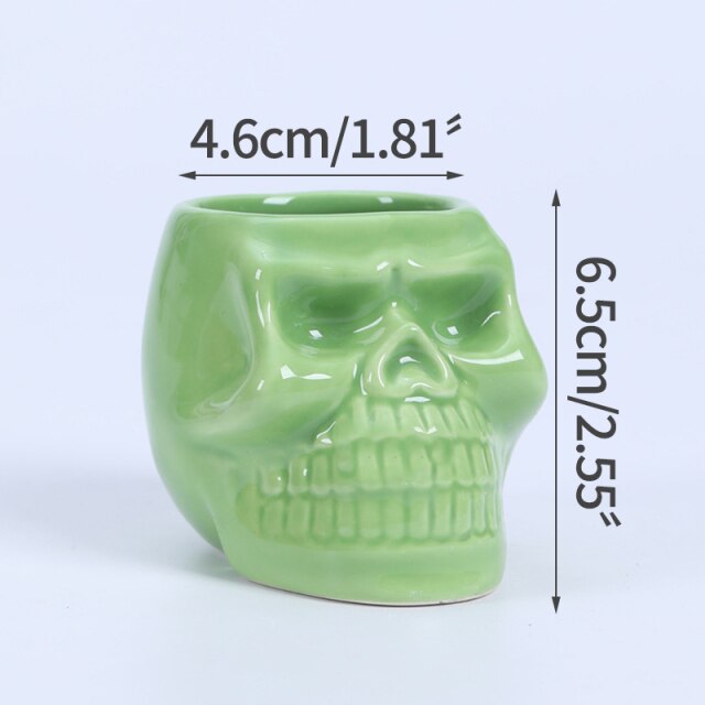 Skull Shape Ceramic Succulent Flower Pot