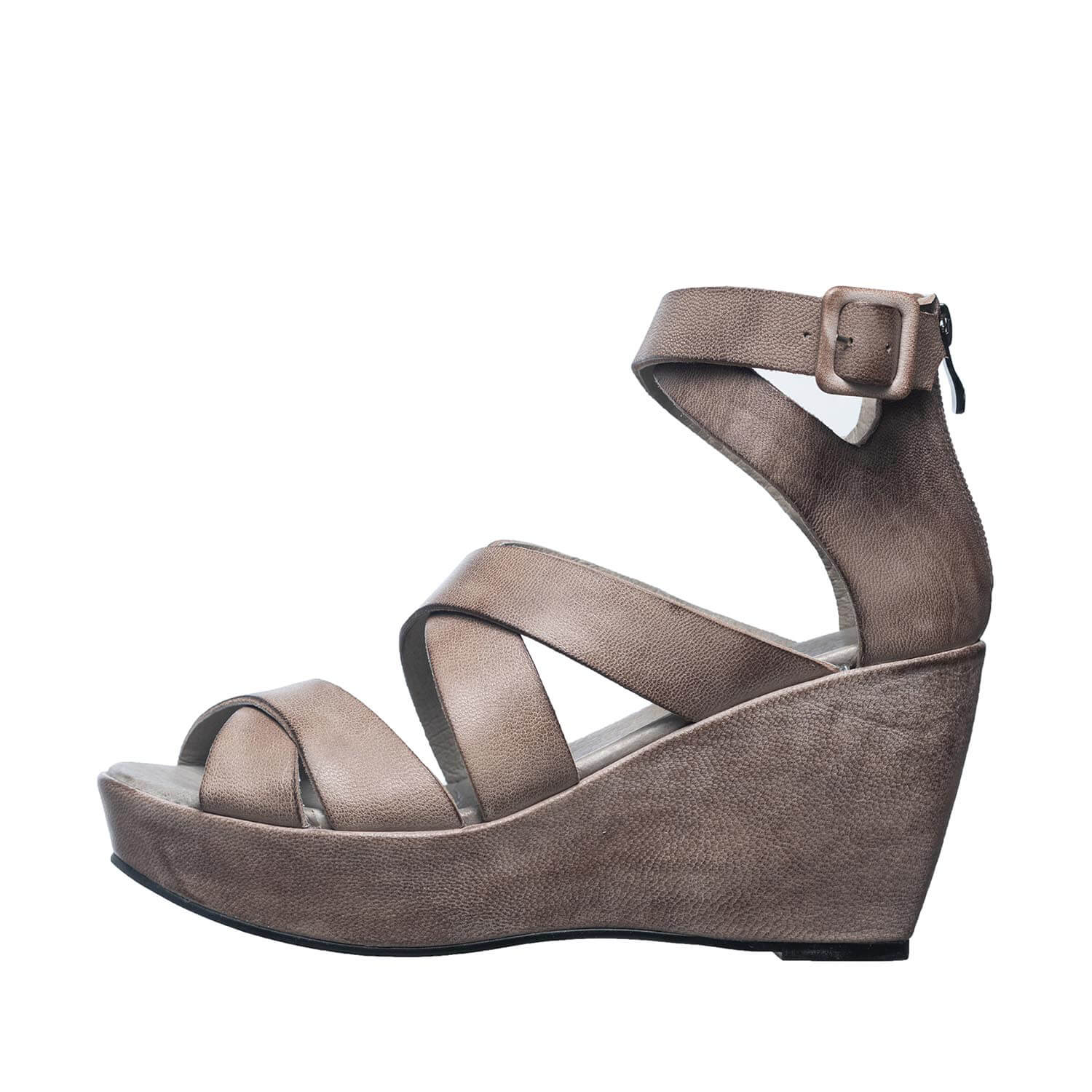 Soft Leather High Wedge Sandal G03 Greeta