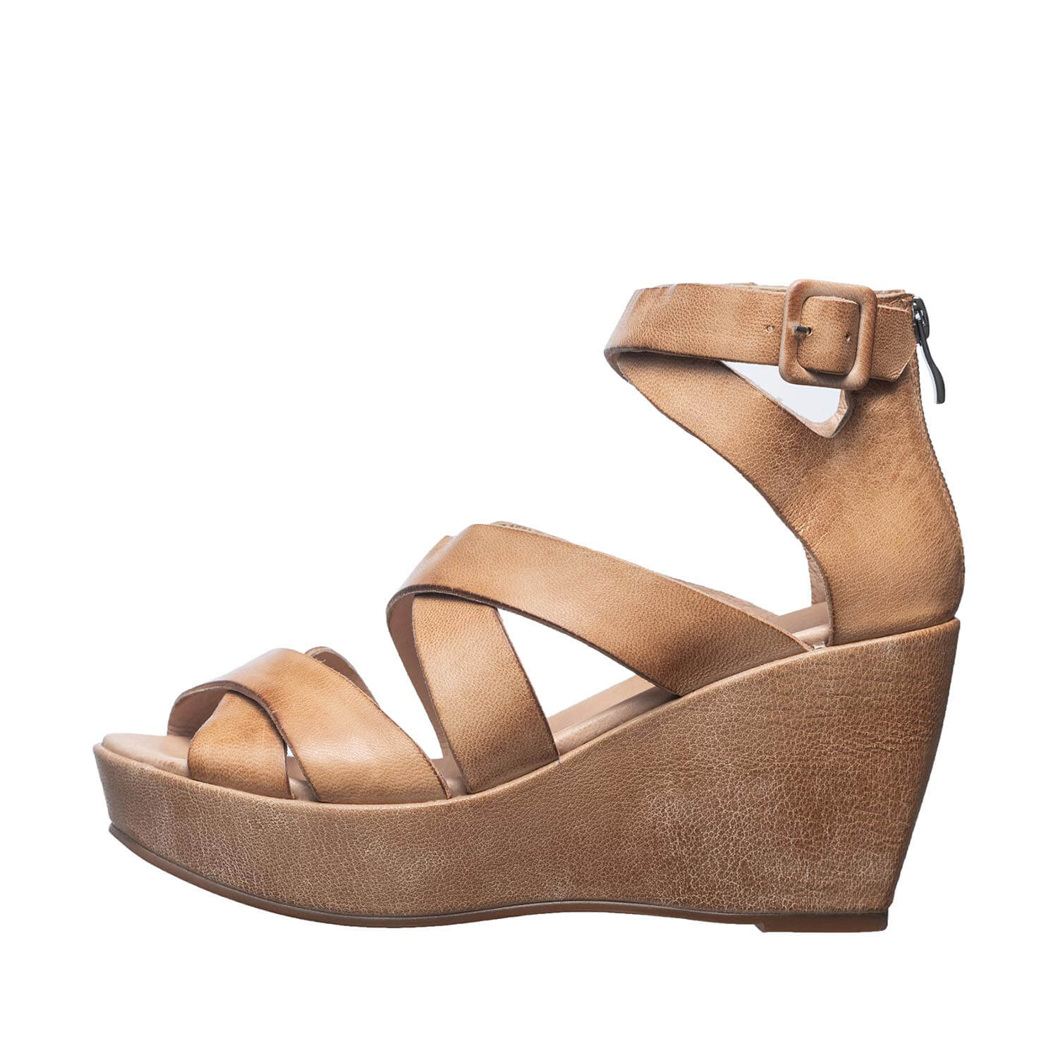 Soft Leather High Wedge Sandal G03 Greeta