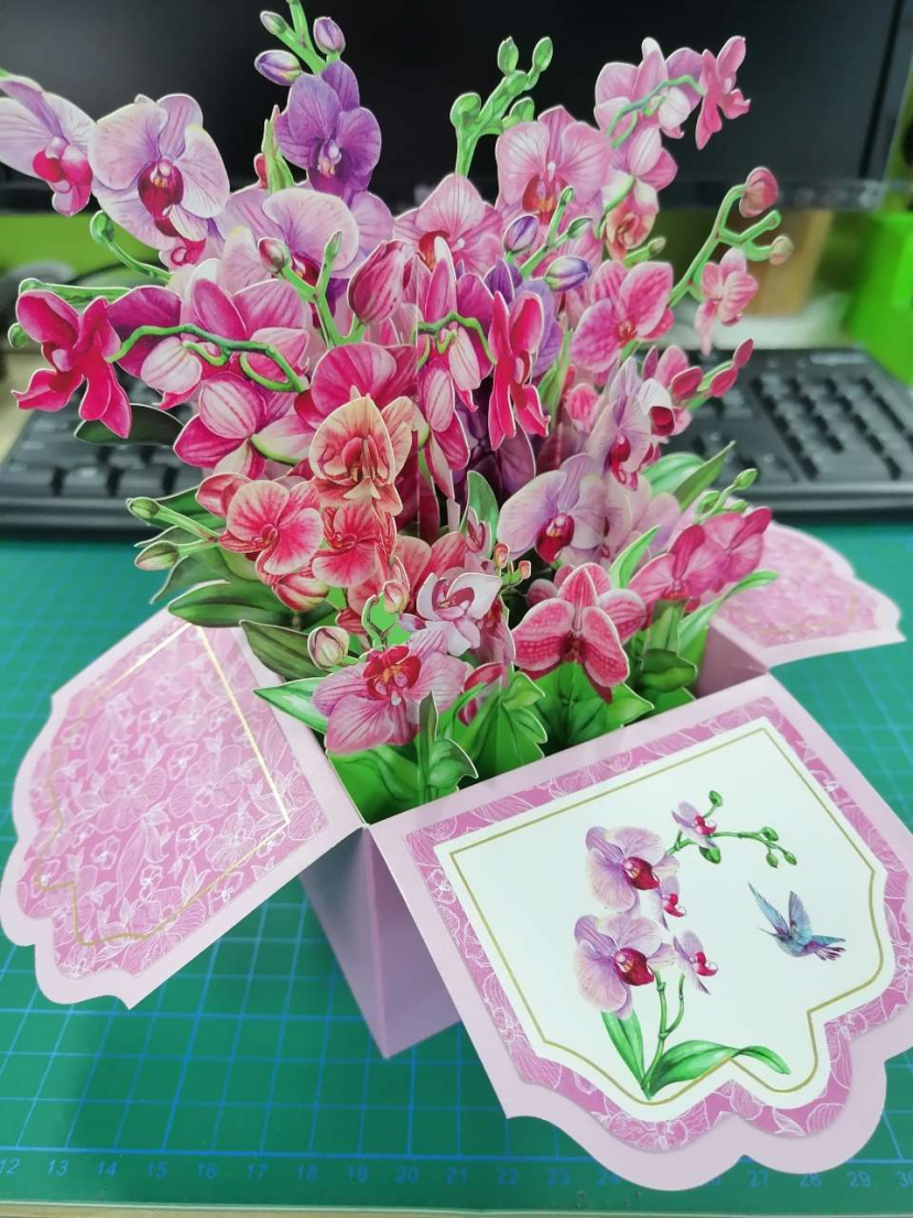 Orchids Pop-Up Card