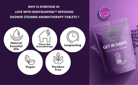 Bodyshaping™ detoxing shower steamer aromatherapy tablets