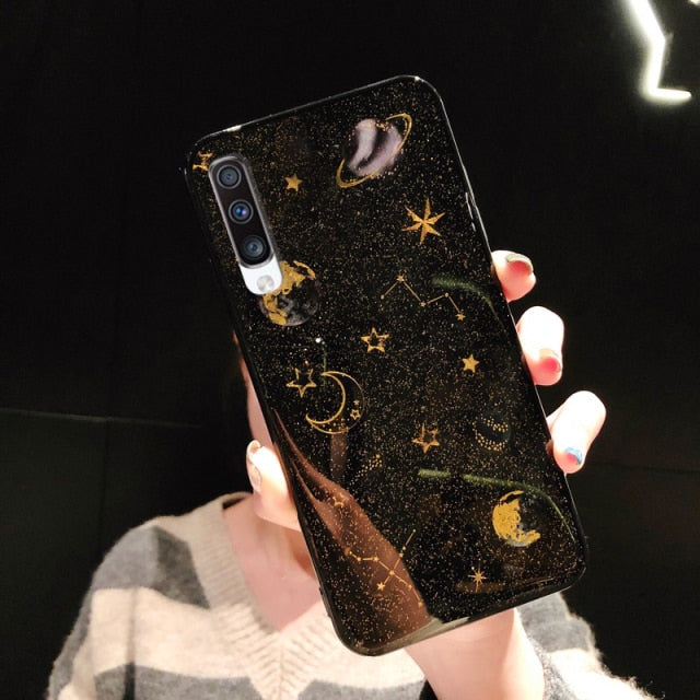Glitter Planet Star Phone Case For Samsung Galaxy S21, S21 Plus, S21 Ultra