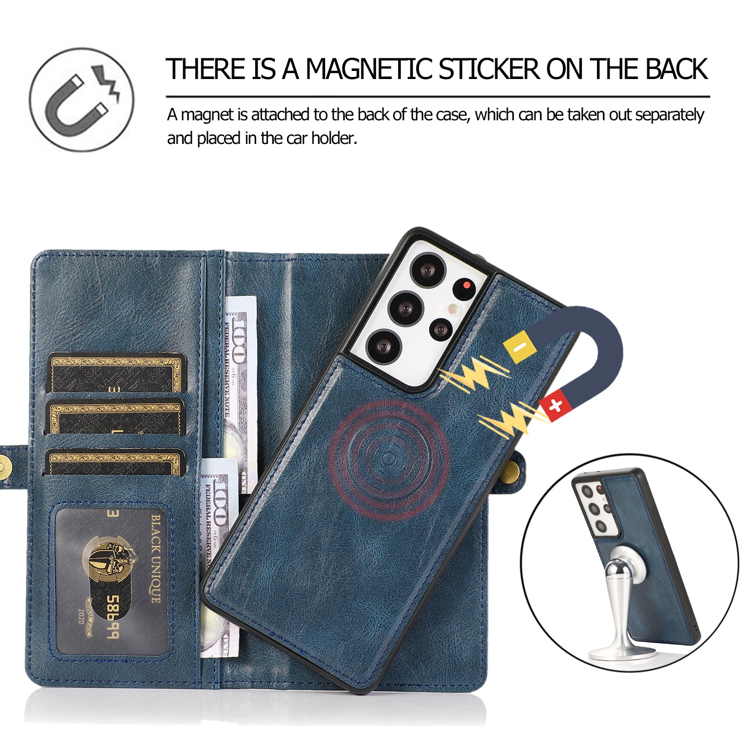 Retro Leather Magnetic Wallet Phone Case For Samsung Galaxy Note 20, Note 20 Ultra, Note 10, Note 10 Plus