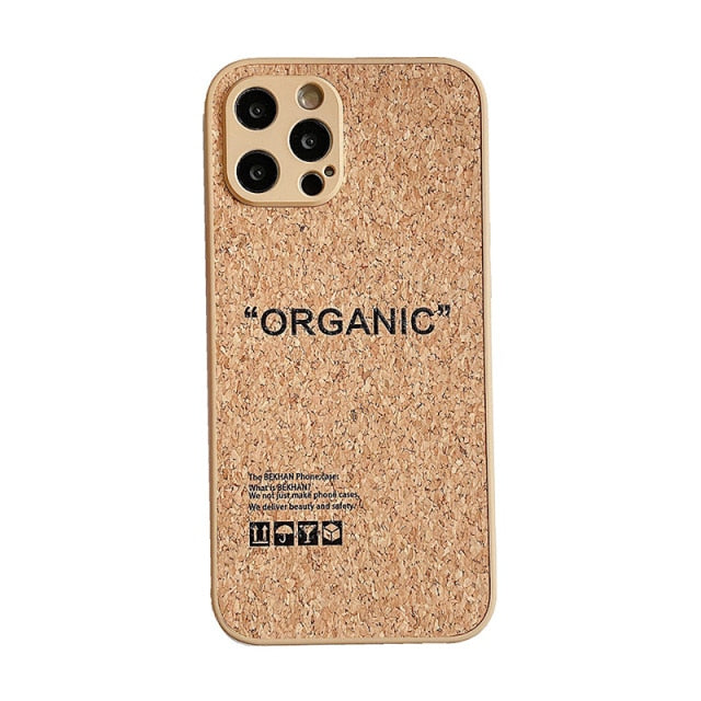 Cork Wood Breathable Shockproof Soft Silicone Phone Case For Samsung S21 Series