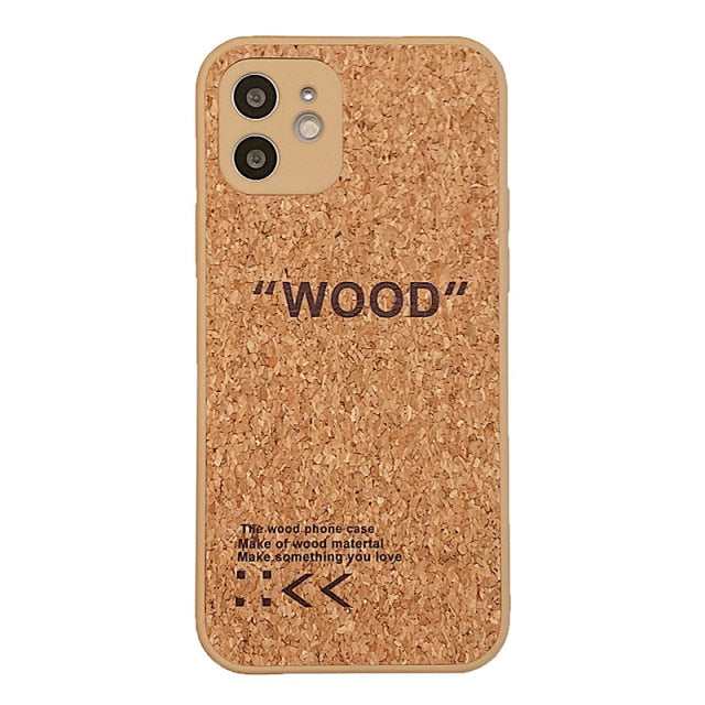 Cork Wood Breathable Shockproof Soft Silicone Phone Case For Samsung S20 Series