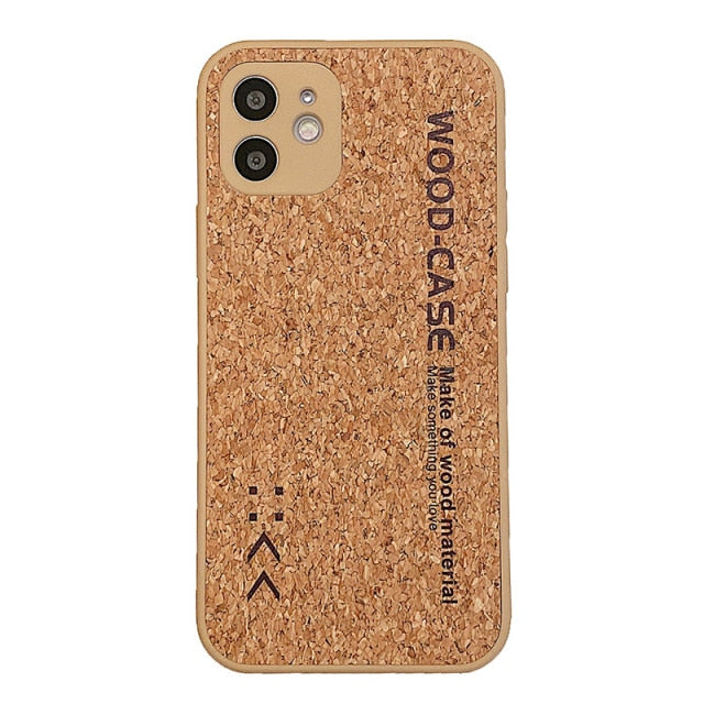 Cork Wood Breathable Shockproof Soft Silicone Phone Case For Samsung S20 Series