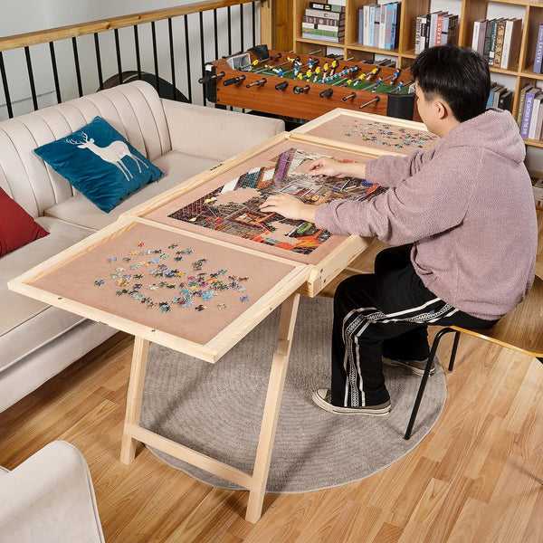Jigsaw Puzzle Table with Foldable Legs & Cover 1500 Piece