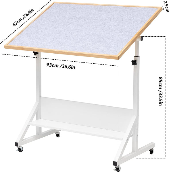 Jigsaw Puzzle Table with Angle & Height Adjustment,Puzzle Board with Cover for Up to 1500 Pieces