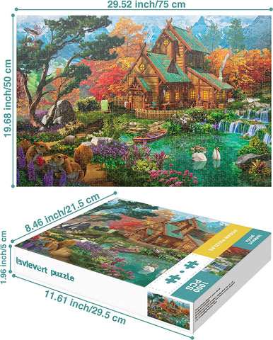 Forest Cabin | 1000 Piece Jigsaw Puzzle for Adults and Kids