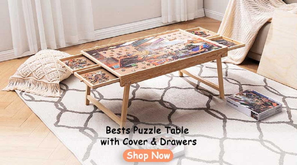 Best Puzzle Table with Cover & Drawers