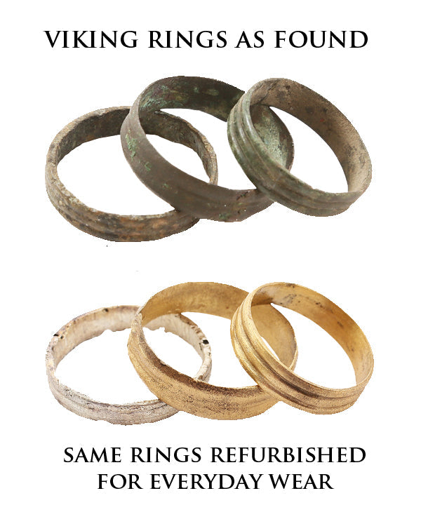 RARE VARIATION VIKING WEDDING RING, 850-1050 AD, SIZE 8 1/2