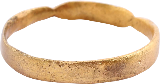 MEDIEVAL EUROPEAN WEDDING RING, SIZE 8 ?