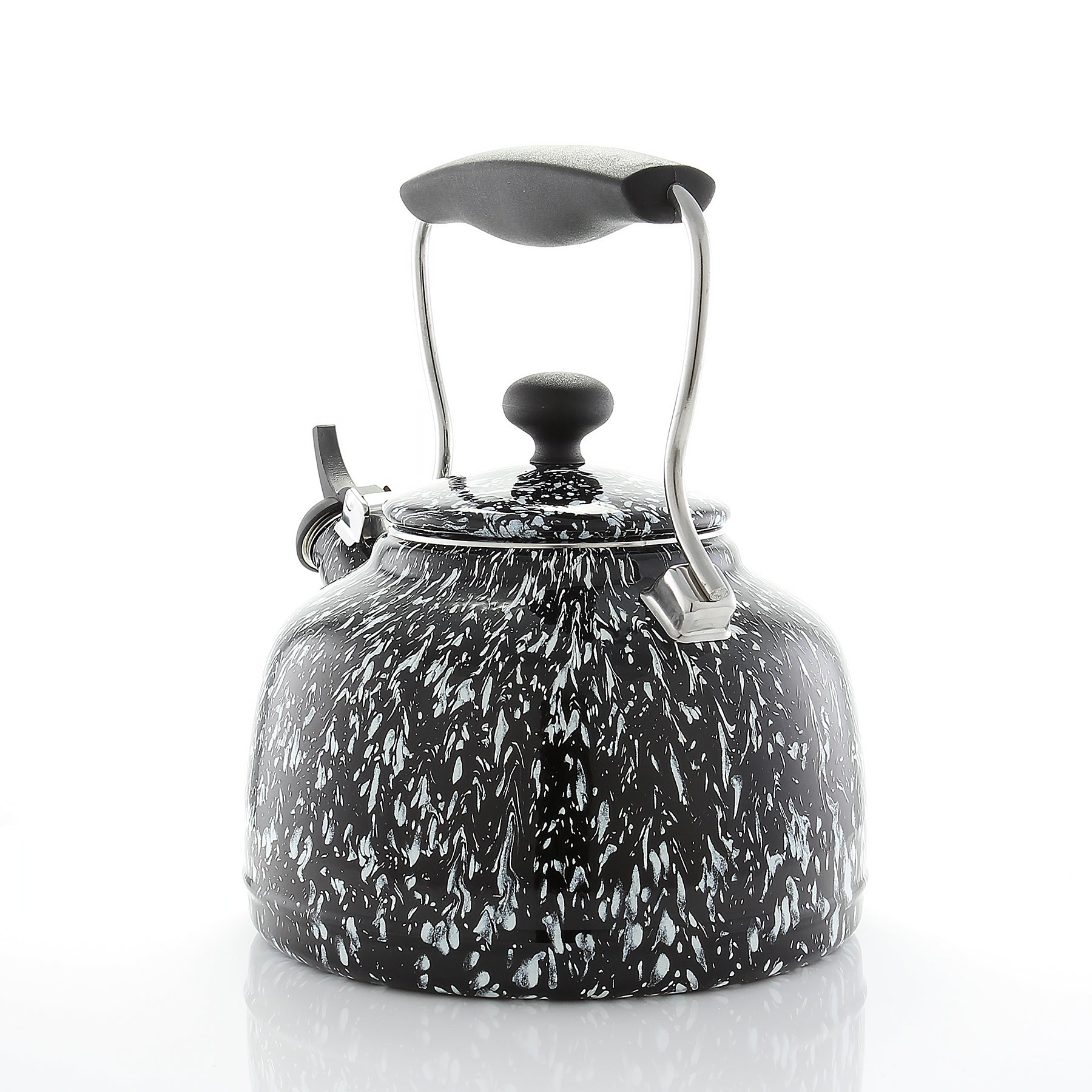 Limited Edition Vintage Teakettle Black with White Spatter (1.7 Qt.)