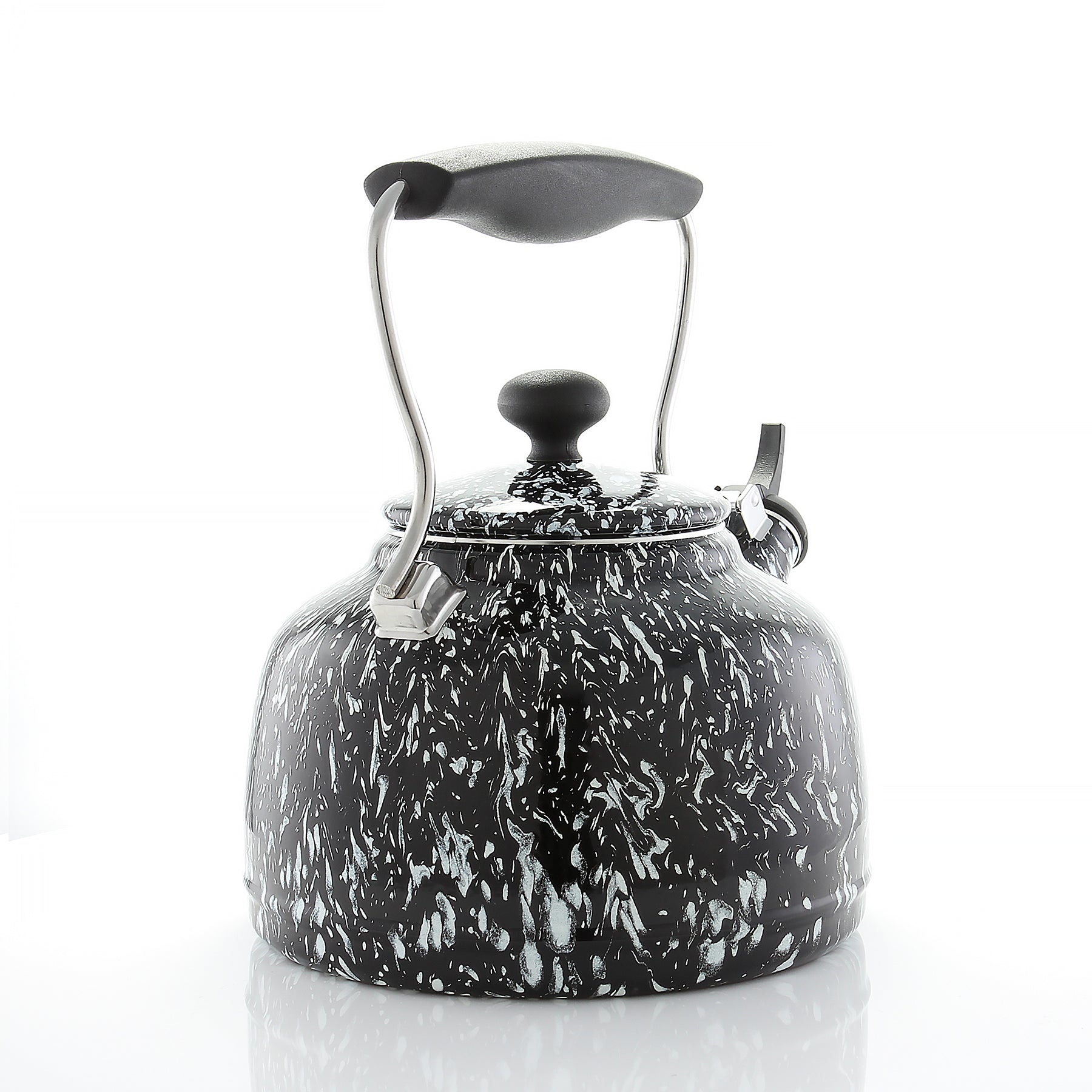 Limited Edition Vintage Teakettle Black with White Spatter (1.7 Qt.)