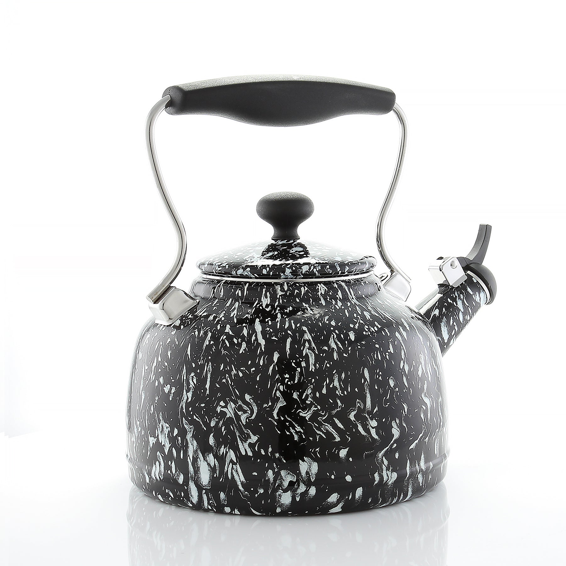 Limited Edition Vintage Teakettle Black with White Spatter (1.7 Qt.)