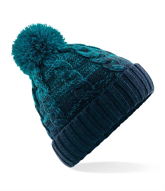  Beechfield Ombre Beanie – Blaugrün/Französische Marine 