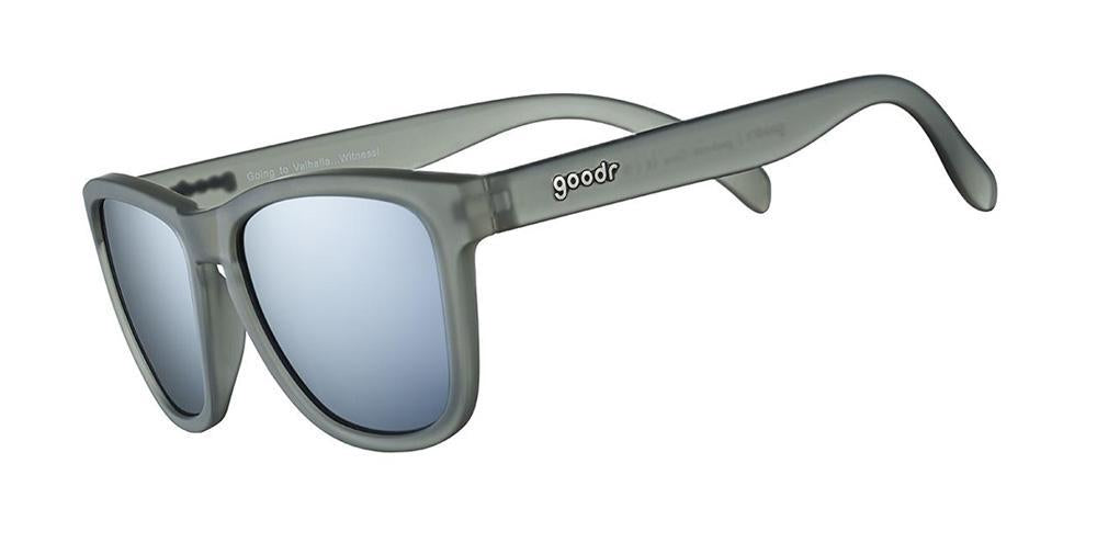  Goodr Sonnenbrille – Reginald The Unicorn`s Unicolors – Going to Valhalla ..... Witness – Grau mit verchromten Gläsern 