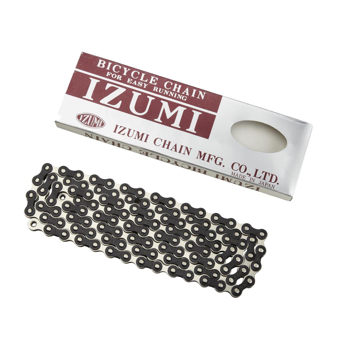  IZUMI STANDARDKETTE 1/2 X 116 LINKS SILBER/SCHWARZ 