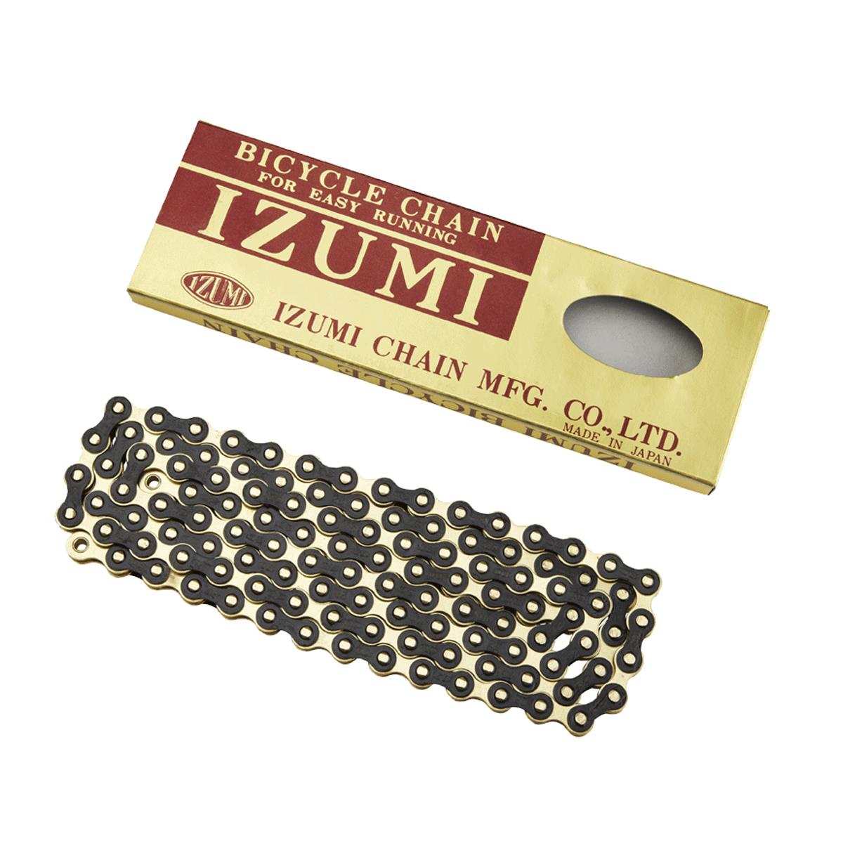  IZUMI STANDARDKETTE 1/2 X 116 LINKS GOLD/SCHWARZ 