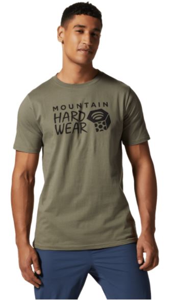  Mountain Hardwear Herren Logo Kurzarm-T-Shirt – Steingrün 