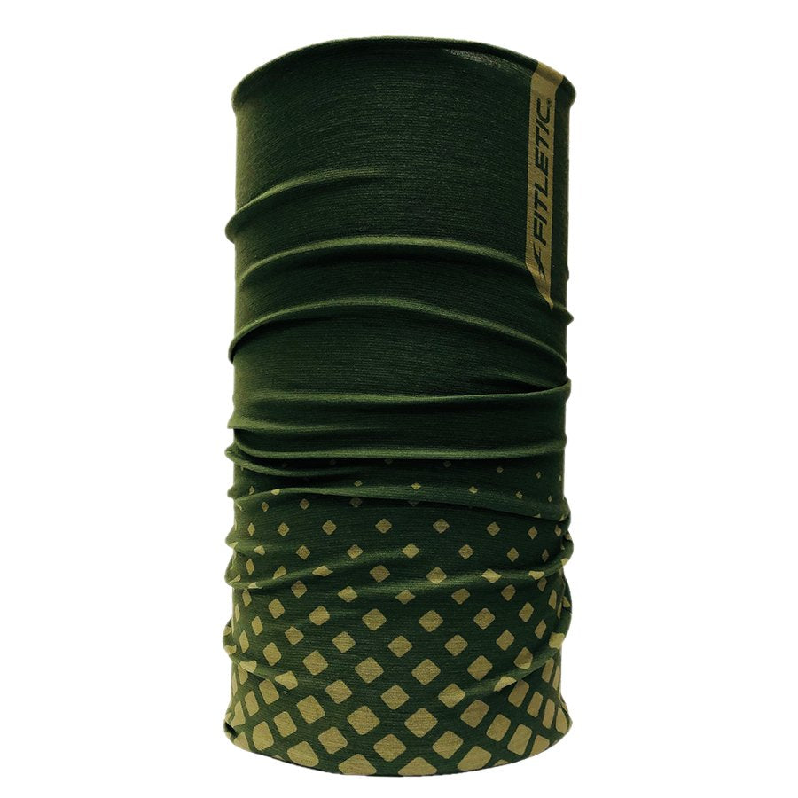  FITLETIC MULTI-SCHAL/HALSGAITER – GRÜN/OLIVE QUADRATISCH 