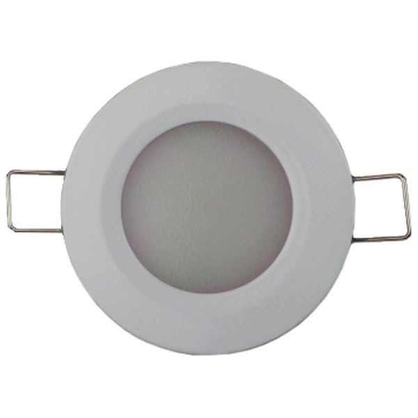  Schlankes weißes LED-Downlight für Einbaumontage (Warmweiß / ohne Schalter) 