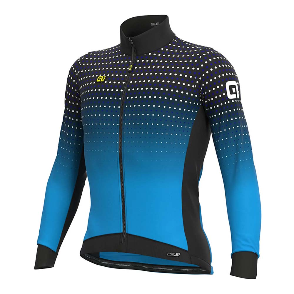  Ale Bullet PR-S LS Trikot Schwarz Cyan XS 