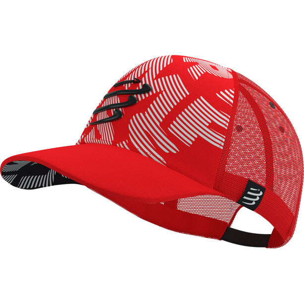  COMPRESSPORT TRUCKER CAP – ROT-WEISS – EINHEITSGRÖSSE 