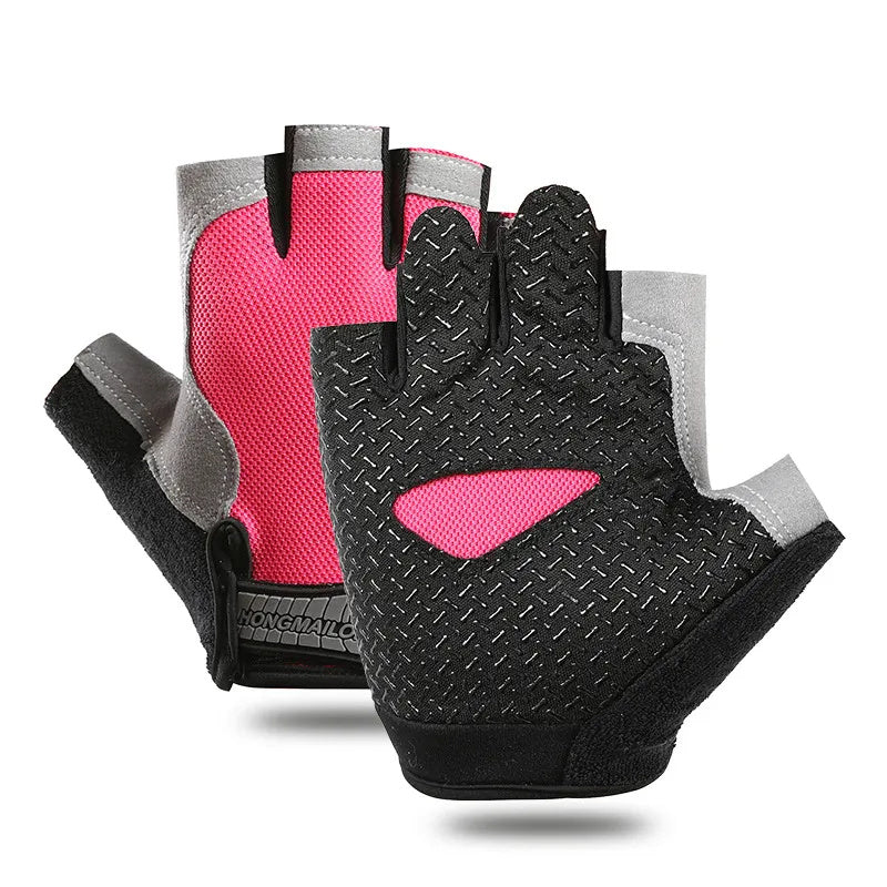 Breathable Fitness Gloves Gym Weightlifting Thin Non-slip Half Finger Gloves