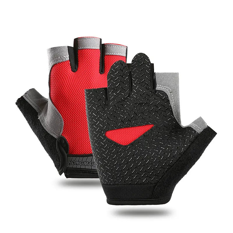 Breathable Fitness Gloves Gym Weightlifting Thin Non-slip Half Finger Gloves