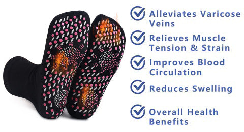 Tourmaline Acupressure Self-Heating Shaping Socks