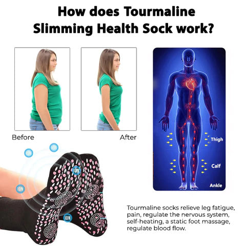 Tourmaline Acupressure Varicose Vein Slim Health Socks
