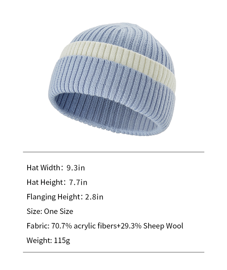 Sizechart of Women's Winter Contract Color Heated Knit Hat