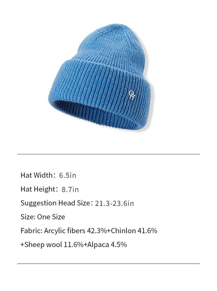 Sizechart of Women's Winter Sheep Wool Heated Knit Hat