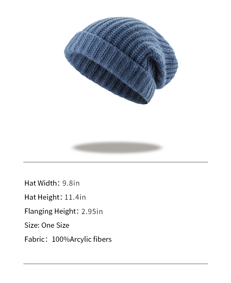 Sizechart of Women's Winter Oversize Baggy Knit Beanie