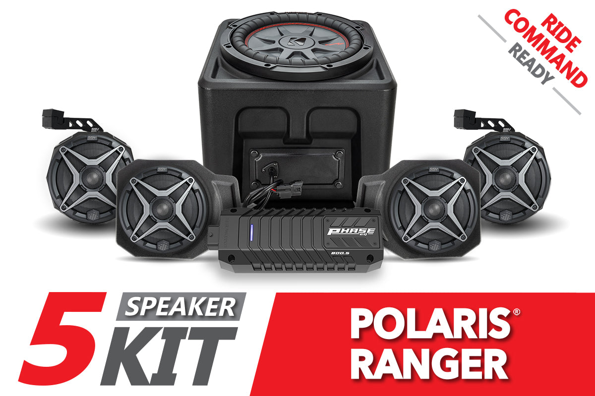  2018-2024 Polaris Ranger XP1000 5-Speaker SSV Audio System for Ride Command 