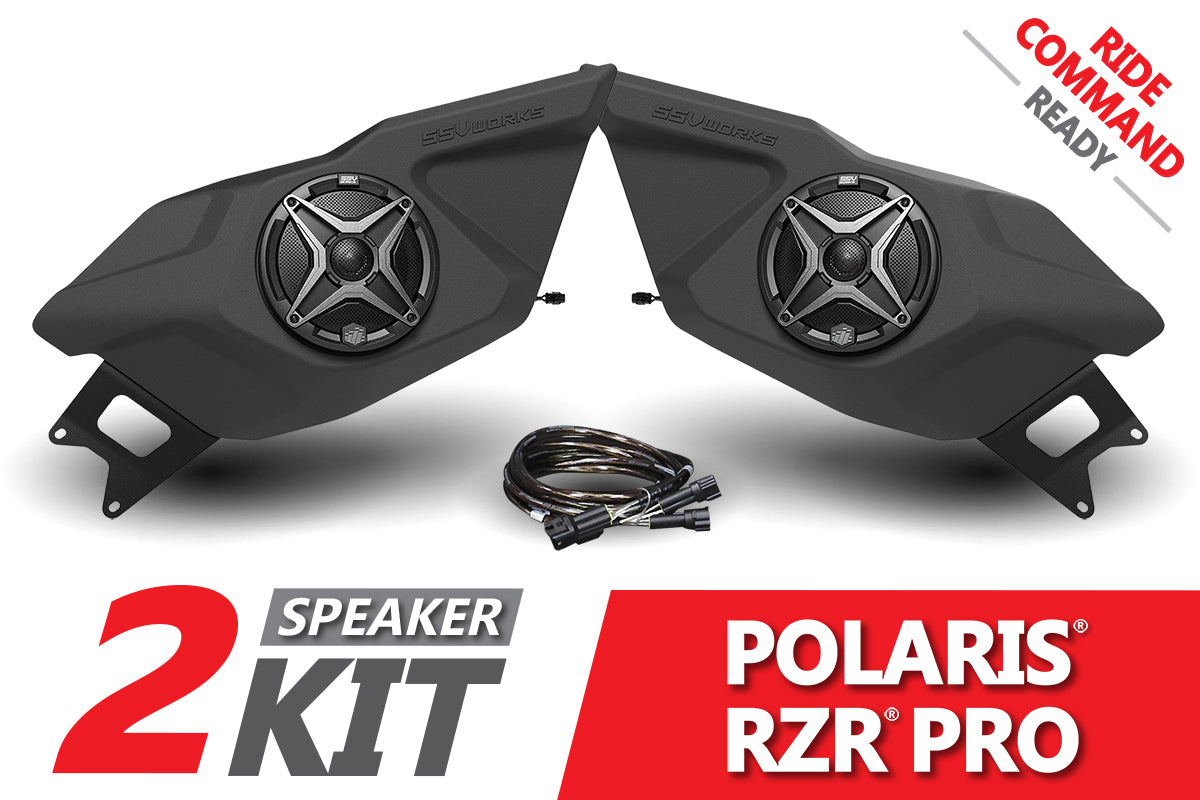  2021-2024 Polaris RZR Pro 2-Seater Door Speaker-Pods for Ride Command 