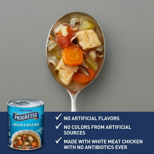 Progresso Traditional, Chicken and Wild Rice Soup, Gluten Free, 19 oz.