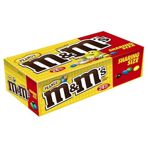 M&Ms Chocolate peanut candy, King size, 24 CT