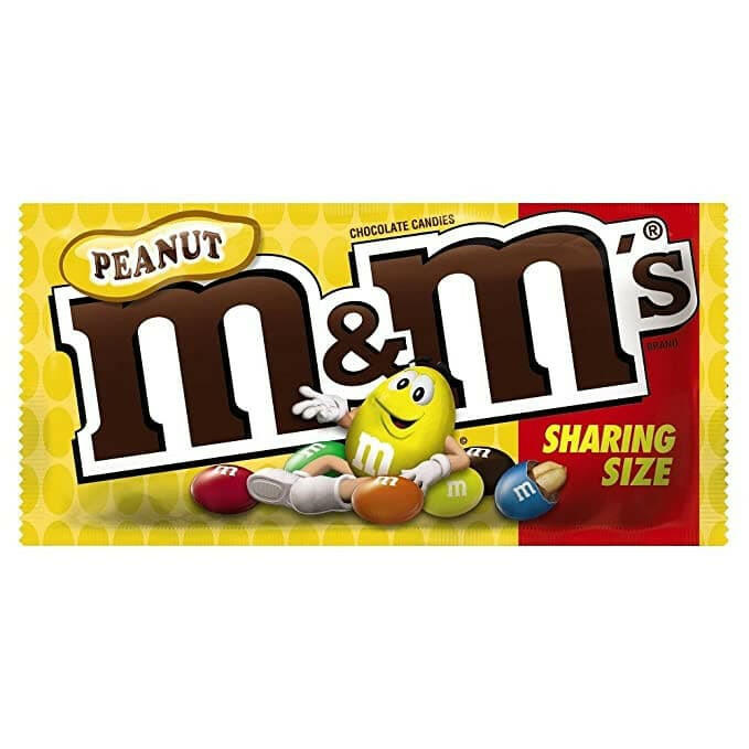 M&Ms Chocolate peanut candy, King size, 24 CT