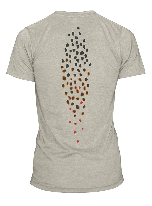 Rep Your Water Brown Trout Spine Tee - Fly Fishing
