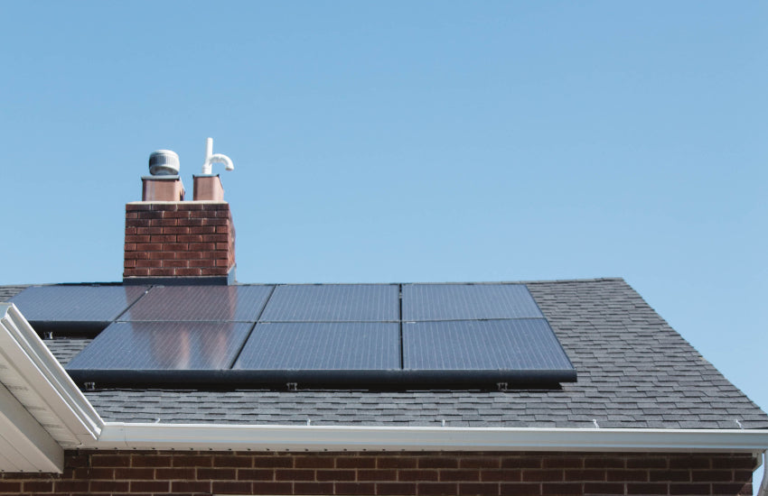 solar panels on the roof