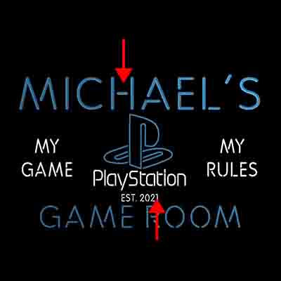 Custom Playstation My Game Room custom sign pro led sign